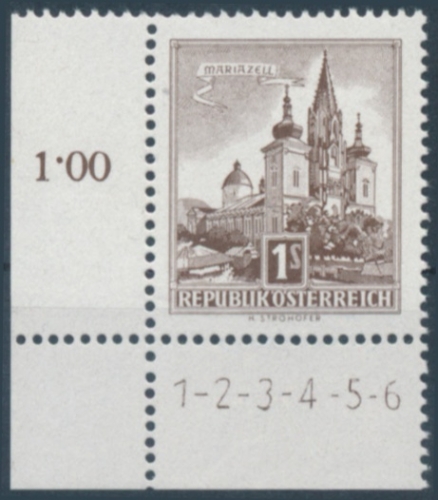 Briefmarke mit Symbolzahl(en)